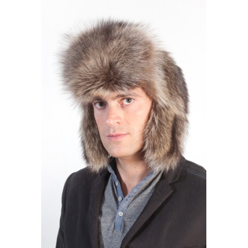 Raccoon Fur Hat Russian Style | Men's 