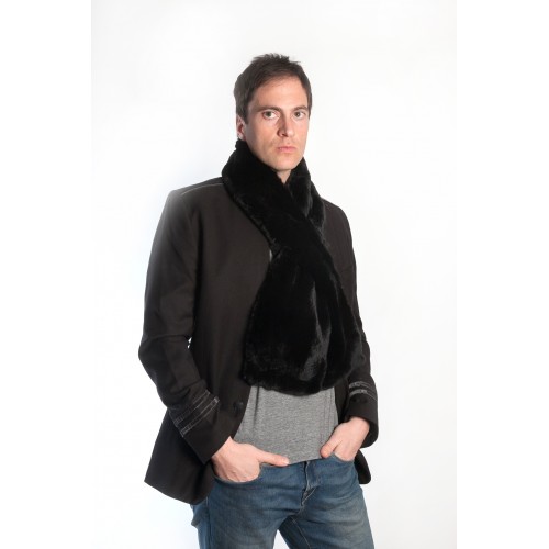 Natural Rex Rabbit Fur Scarves For Men – CLiQoasis